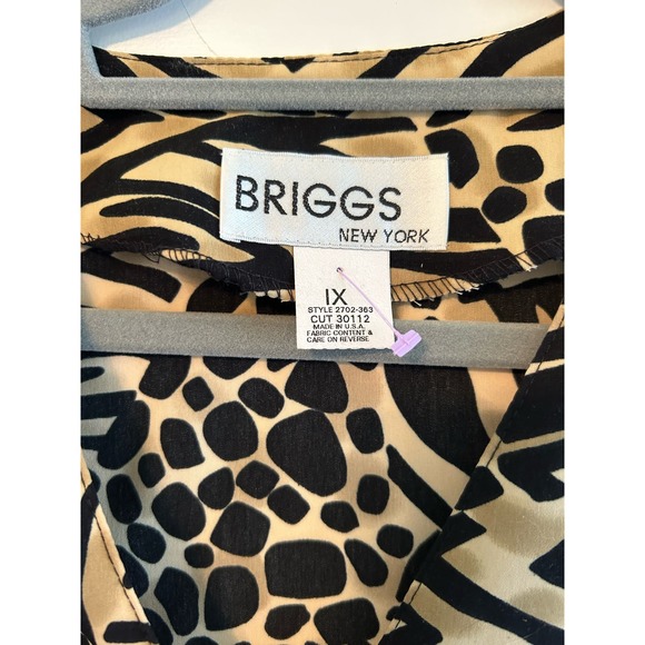 Vintage Briggs New York Long Sleeved Button Up Shirt Animal Print Size 1X NWT - Picture 2 of 4
